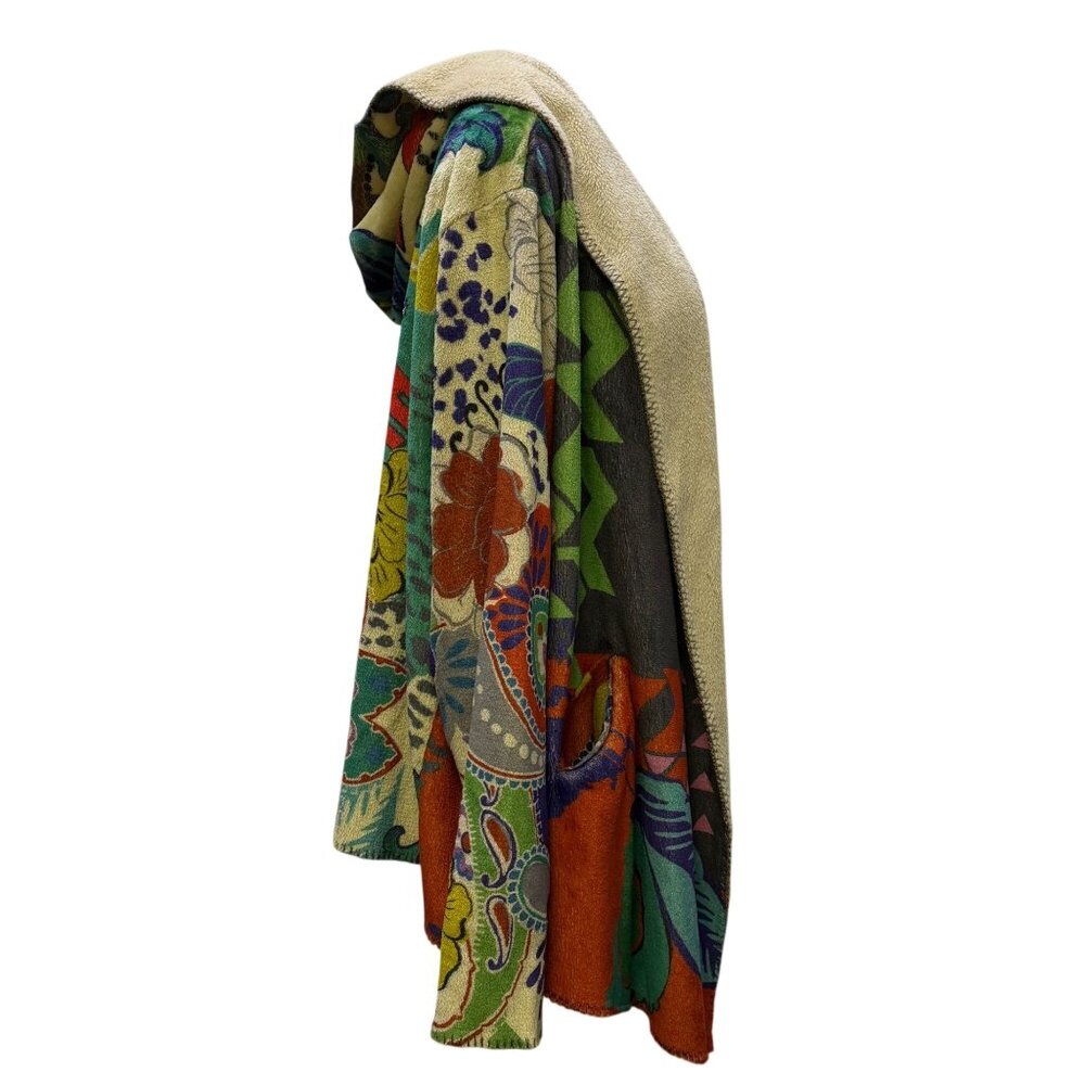 Johnny Was Hooded Cardigan With Multicolor Floral Print Size XL - Picture 4 of 8